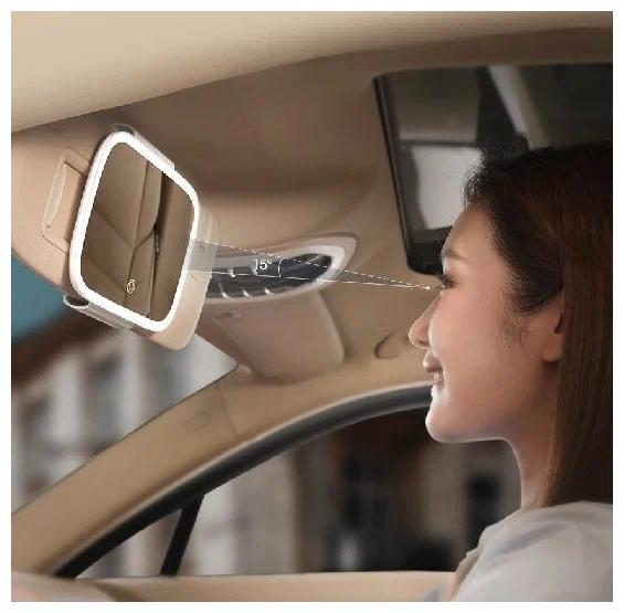 Автомобильное зеркало для макияжа Baseus Delicate Queen Car Touch (С подсветкой CRBZJ01-02) в Челябинске купить по недорогим ценам с доставкой