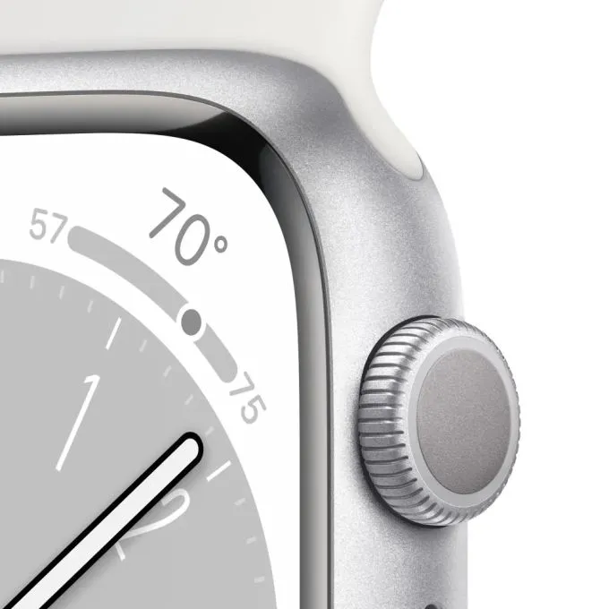 Смарт-часы Apple Watch S8 GPS 45mm Silver Aluminium Case/White Sport Band (EU) в Челябинске купить по недорогим ценам с доставкой