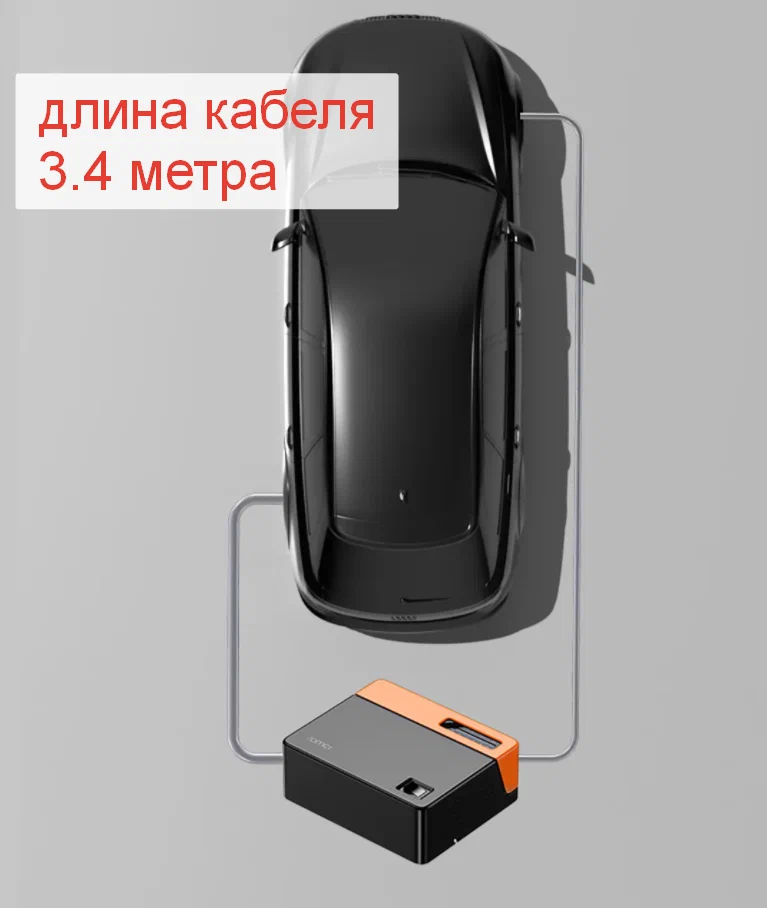 Автомобильный компрессор 70mai Eco (Midrive TP04) Черный-Оранжевый в Челябинске купить по недорогим ценам с доставкой