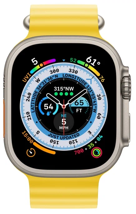 Смарт-часы Apple Watch Ultra GPS+Cellular 49mm Titanium Case with Yellow Ocean Band (EU) в Челябинске купить по недорогим ценам с доставкой
