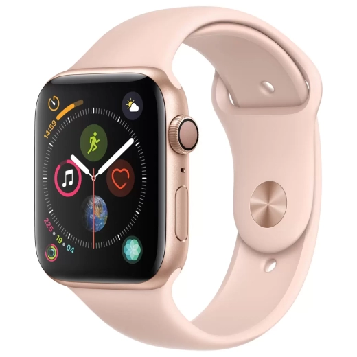 Смарт-часы Apple Watch S4 Sport 44mm Gold Al/Pink Sand Sport Band в Челябинске купить по недорогим ценам с доставкой