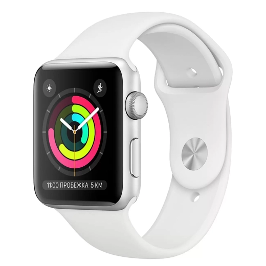 Смарт-часы Apple Watch S4 Sport 44mm Silver Al/White Sport Band в Челябинске купить по недорогим ценам с доставкой