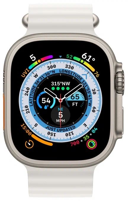 Смарт-часы Apple Watch Ultra GPS+Cellular 49mm Titanium Case with White Ocean Band (EU) в Челябинске купить по недорогим ценам с доставкой