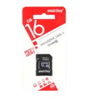 Карта памяти SmartBuy microSDHC Сlass 10 16GB с SD адаптером в Челябинске купить по недорогим ценам с доставкой